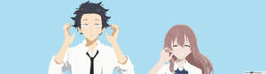 Minimal na Isang Tahimik na Boses Shouko Shoya wallpaper — 32:9 Wallpaper