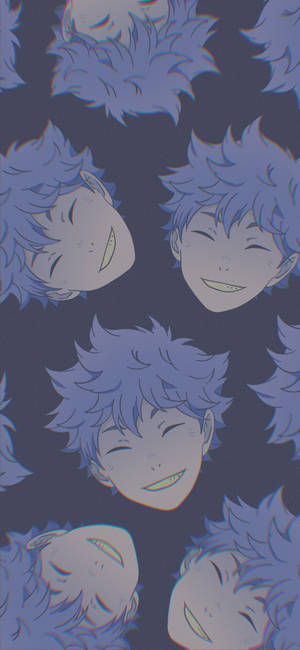 Shoyo Hinata face pattern wallpaper — iPhone 16 Wallpaper