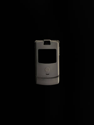 Pilak na Itim na Flip Motorola