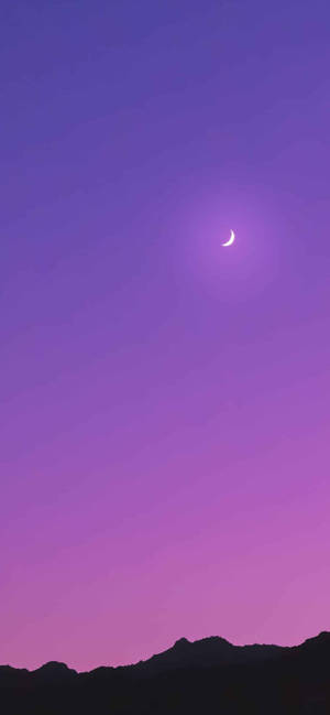 Silweta ng Bundok na Light Purple Aesthetic