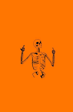 Simpleng Aesthetic na Bastos na Skeleton — Simpleng Aesthetic Wallpaper