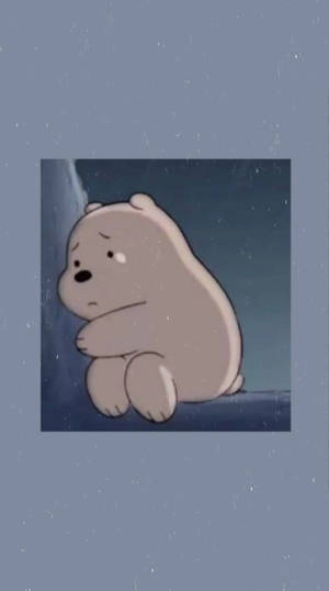 Simpleng Asul na Aesthetic na Malungkot na Ice Bear