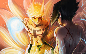 Sina-siyam na Buntot na Naruto at Laban ni Sasuke wallpaper — Naruto at sasuke Wallpaper
