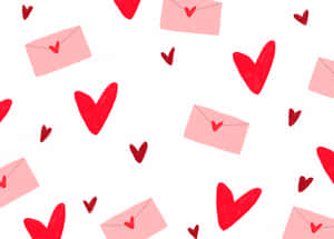 Sining Digital na Puso ng Pag-ibig na Pula at Kaaya-aya — Hearts Wallpaper