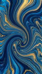 Isang nakakabighang abstract fluid art na may asul at gintong swirls para sa artistikong iPhone aesthetic. — iPhone aesthetic Wallpaper
