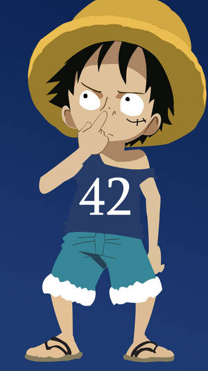 Wallpaper ng sining ng One Piece 4k Luffy Chibi