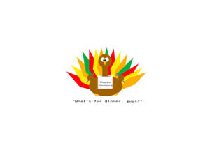 Sining ng Pasko na Turkey na Nakatutuwa — Cute Thanksgiving Wallpaper