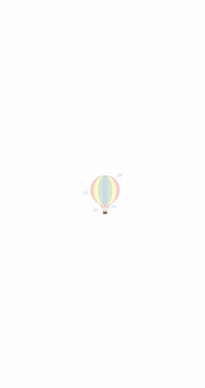 Sining ng Pastel na Hot Air Balloon para sa iPhone — iPhone aesthetic Wallpaper