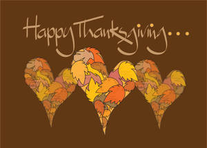 Sining ng Puso para sa Thanksgiving — Cute Thanksgiving Wallpaper