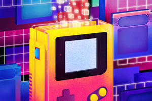 Sining panghinaharap na wallpaper ng Game Boy Color