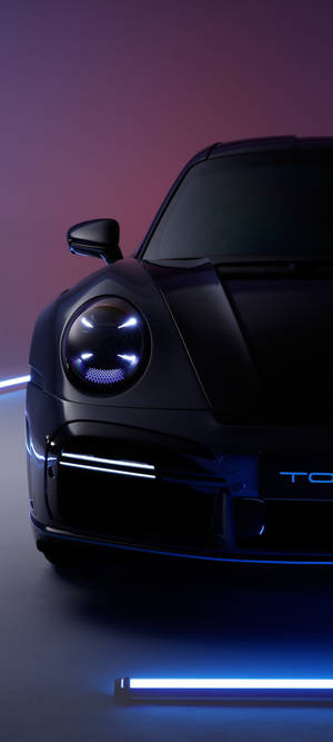 Sleek Black na Porsche 911 — 1080x2400 Wallpaper