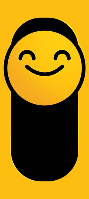 Smiley face black and yellow wallpaper — 1080x2400 Wallpaper