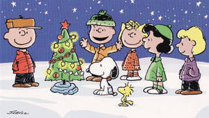 Snoopy Christmas na Puno ng Palamuti Wallpaper — Snoopy pasko Wallpaper