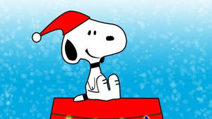 Snoopy Christmas Hat Wallpaper — Snoopy pasko Wallpaper