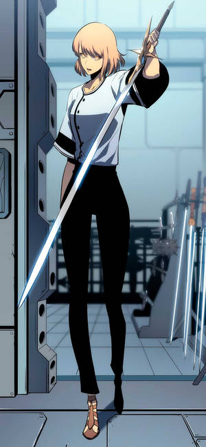 Solo Leveling Hae-In Gamit ang Espada wallpaper — 1320x2868 Wallpaper