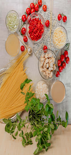 Iphone X Pasta Background — Redmi Note 14 Pro Wallpaper