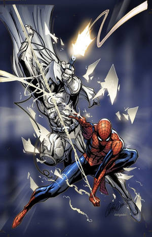 Wallpaper ng Spiderman X Moon Knight Phone — Honor Pad 10 Wallpaper