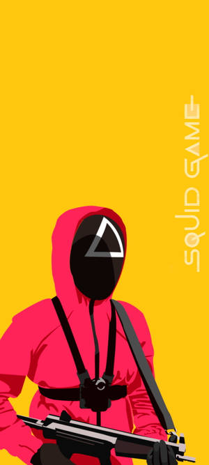 Squid Game red guard vector art wallpaper — 1080x2400 Wallpaper