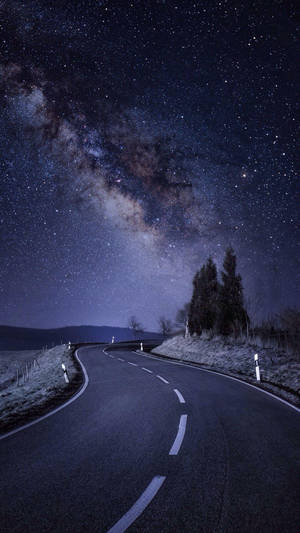 Starry Night Road iPhone SE