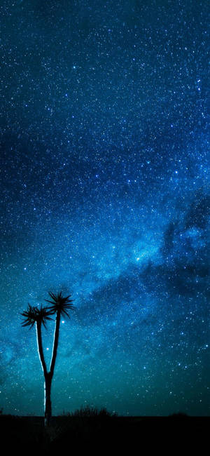 Ma gabundok na Bituon nga Langit nga Asul nga iPhone — iPhone Xs Wallpaper