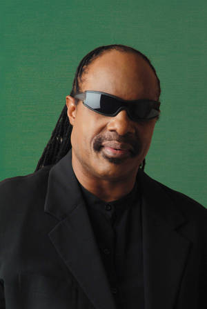 Stevie Wonder Berde na Background — Dark green aesthetic Wallpaper