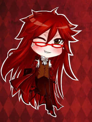 Si Grell Sutcliff na nagpopose nang may kumpyansa — Kindle Paperwhite Wallpaper