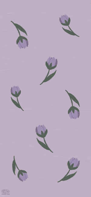 Succinct Purple Flowers — Galaxy A55 Wallpaper
