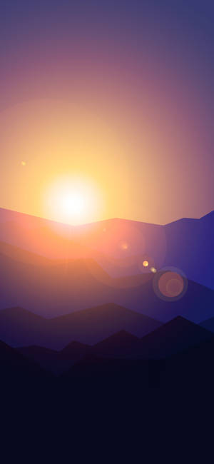Sunset Horizon Minimalist Android — 1320x2868 Wallpaper