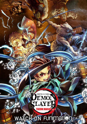 Supernatural Demon Slayer Logo Poster wallpaper — Astig na tagaslipaw ng demonyo Wallpaper