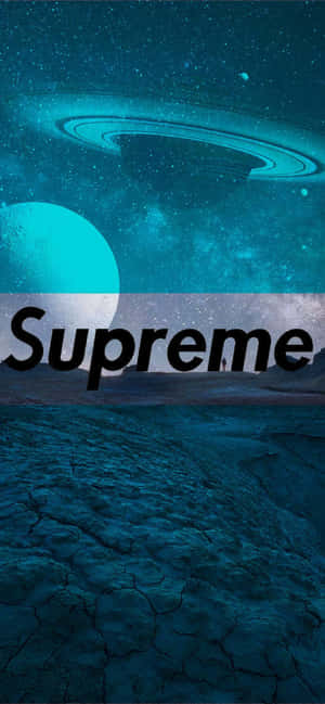 Asul na Supreme — iPhone 13 Mini Wallpaper