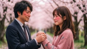 Kaakit-akit na wallpaper ng Takeo at Rinko mula sa My Love Story!! — Anime couple GIF Wallpaper