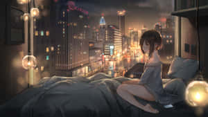 Mga larawan ng Anime City — Anime city GIF Wallpaper