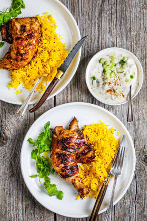 Tandoori Chicken na mga Plato — Huawei MatePad 12 X (2025) Wallpaper