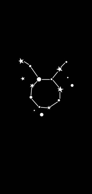 Taurus Zodiac Black And White Wallpaper — iPhone 16 Pro Wallpaper