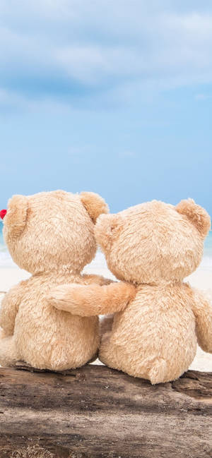 Teddy Bear Hugging wallpaper — iPhone 16 Wallpaper