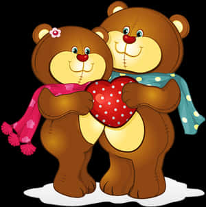 Tubes Nounours Araw ng mga Puso Cartoons, Teddy Bear - Clipart ng Magkasamang Oso, HD Png Download