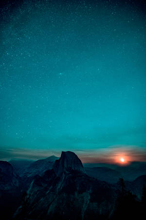 Yosemite starry blue sunrise wallpaper