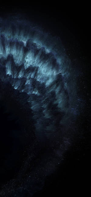 iPhone 11 makalibog nga madiklom nga balod wallpaper.