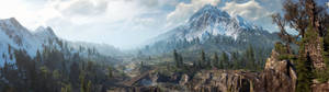 2489x700 WITCHER 3 WILD HUNT pantasya aksyon laban mandirigma madilim poster dual — 32:9 Wallpaper