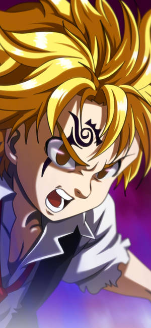 Galit na si Meliodas na kapitan ng Seven Deadly Sins mobile wallpaper.