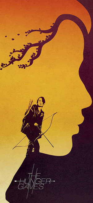 The Hunger Games Katniss vector art wallpaper — iPhone 15 Wallpaper