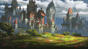 Preview wallpaper castle, architecture, building, art — iMac Wallpaper