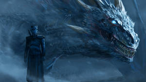 Game of Thrones Hari ng Gabi at dragon na wallpaper.