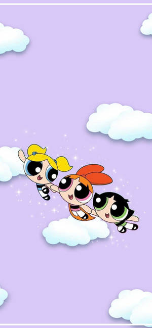 The Powerpuff Girls purple sky wallpaper — Samsung S21 Ultra Wallpaper