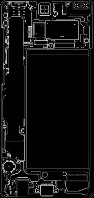 Galaxy S10 Plus itim at puting telepono wallpaper