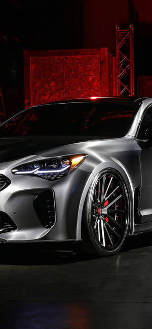 1125x2436 I-download ang 1125x2436 Dub Kia Stinger, Pilak, Mga Sasakyan na Wallpaper