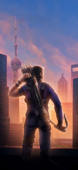 Hawkeye background — iPhone 13 Pro Max Wallpaper