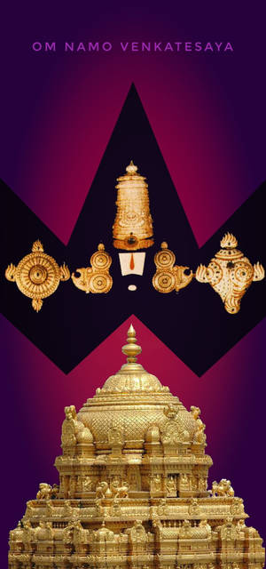 Tirupati Balaji Pagoda — iPhone 15 Pro Wallpaper