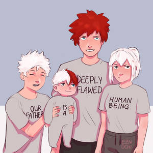 Todoroki family statement shirts wallpaper. — Cute todoroki Wallpaper
