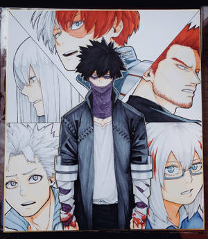 Kolaj ng Pamilyang Todoroki na Wallpaper — Galaxy Z Fold Wallpaper